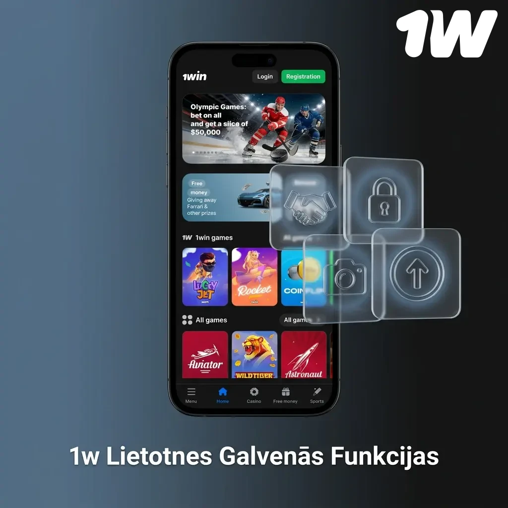 1w Lietotnes Galvenās Funkcijas