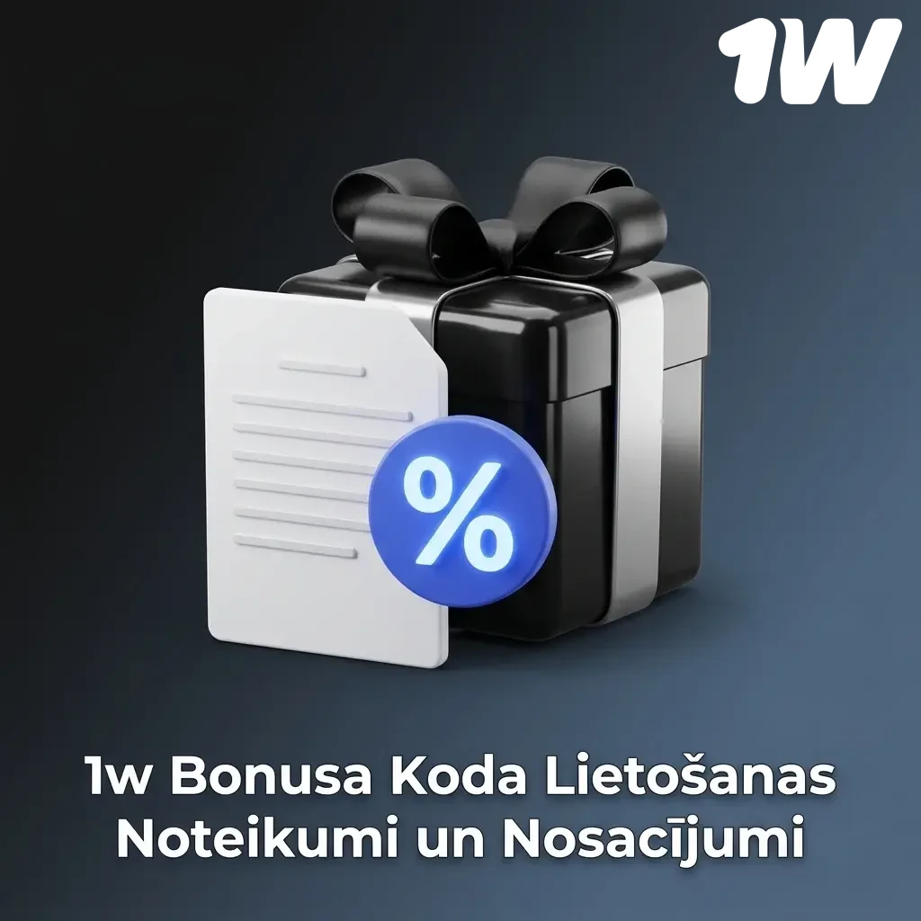 1w bonusa koda noteikumi: minimālais depozīts, likmju prasības, derīguma termiņš un ģeogrāfiskie ierobežojumi Latvijā.